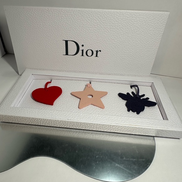 Christian Dior VIP Set of Three Limited Edition Leather Bag Charms - Picture 1 of 9